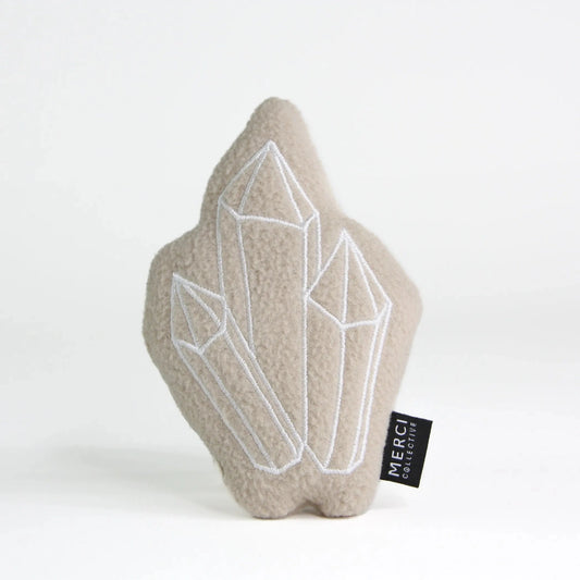 Multi-color crystal cluster cat toys in beige navy and pink with catnip enrichment