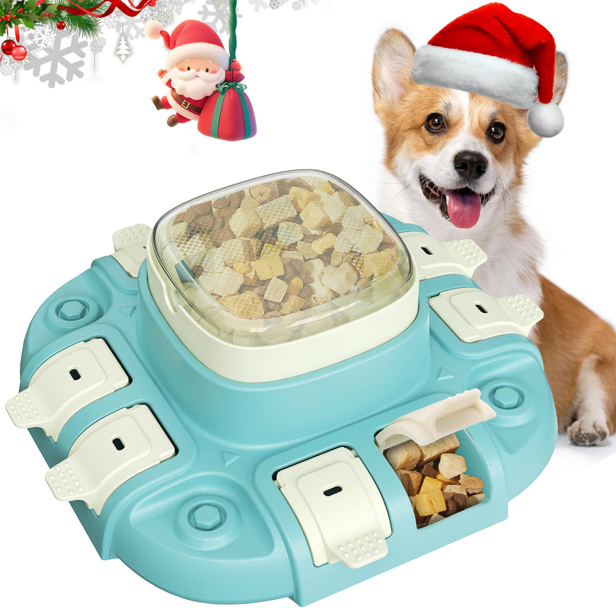 Kenida Dog Puzzle Toy - Puzzle Toys for Dogs 2 Levels Dog Treat Puzzles Toys for IQ Training & Brain Stimulation Dog Slow Feeder as Gifts for Puppies Cats Dogs
