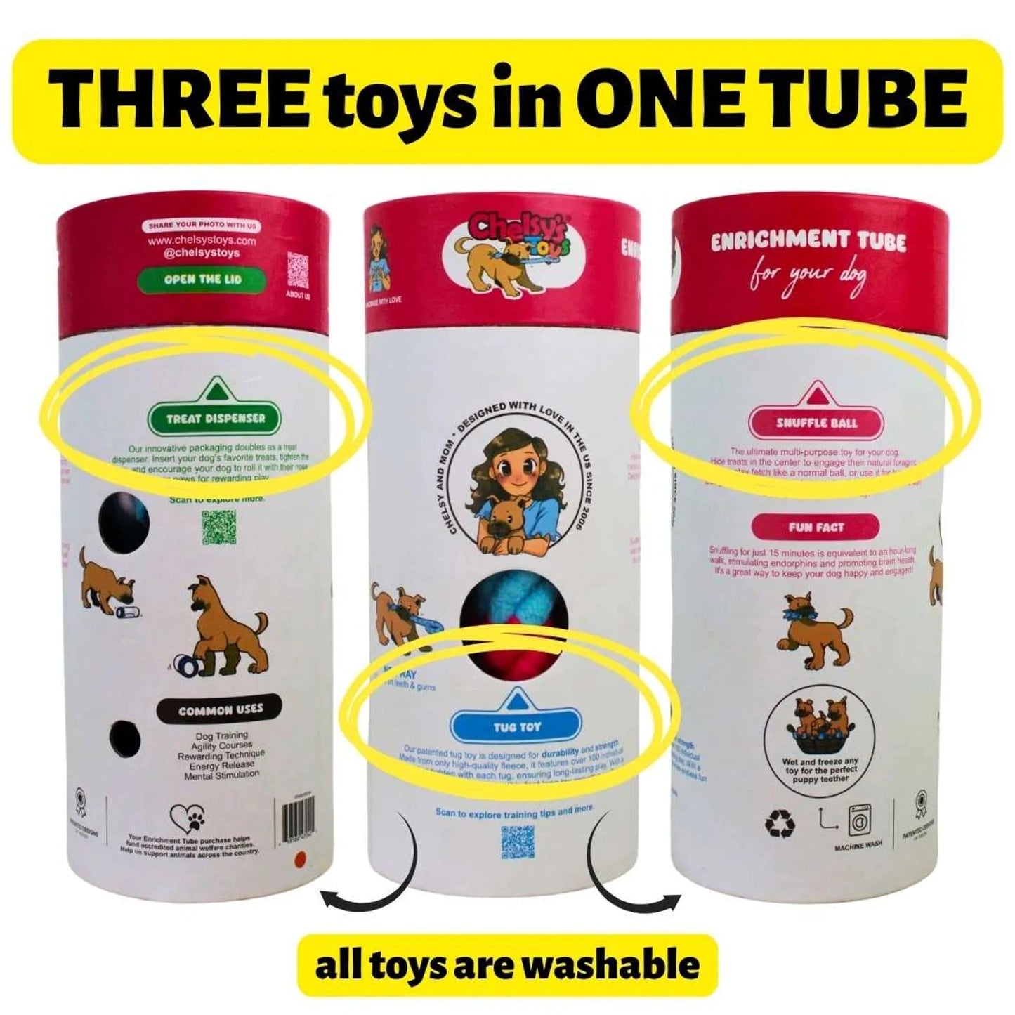 3 In 1 Dog Enrichment Dog Toy