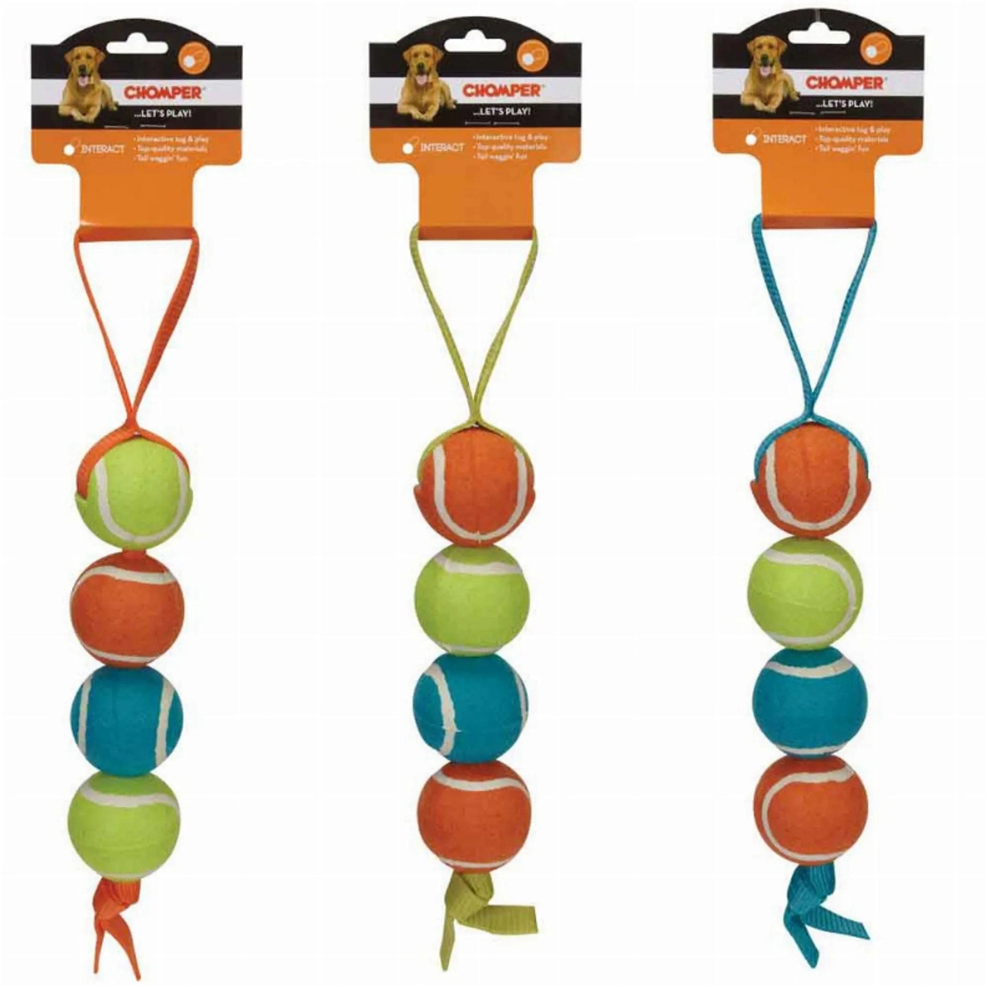 4 Stacked Tennis Nylon Tug Dog Toy
