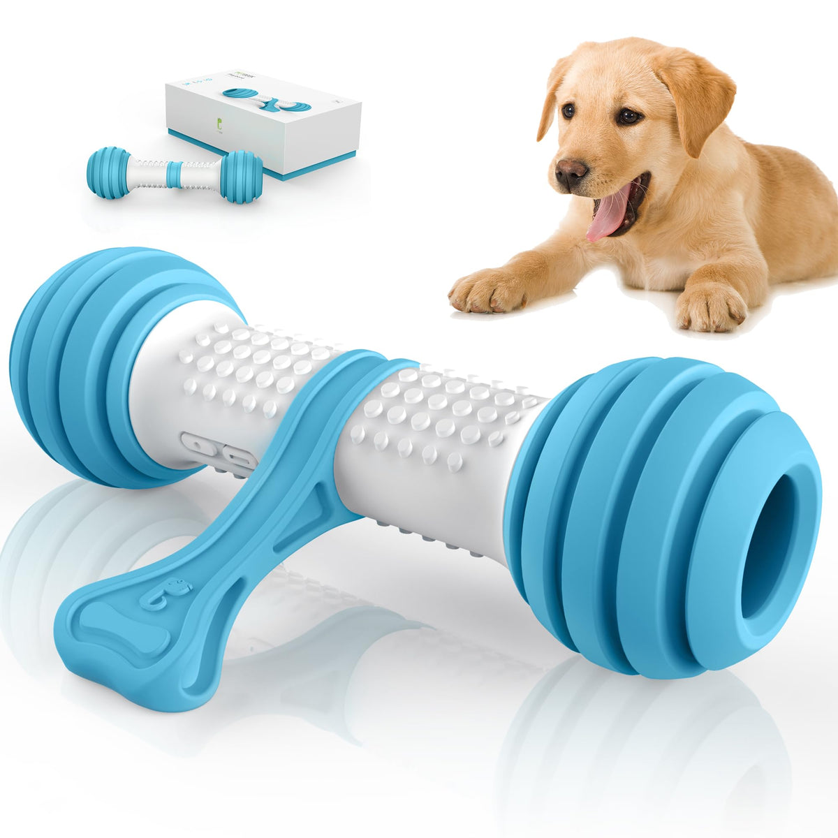 PETGEEK Interactive Dog Toys Motion Activated Automatic Dog Bone for Medium Large Dogs USB Rechargeable Electronic Dog Enrichment Toys Best Gift for Birthday Thanksgiving Christmas New Year