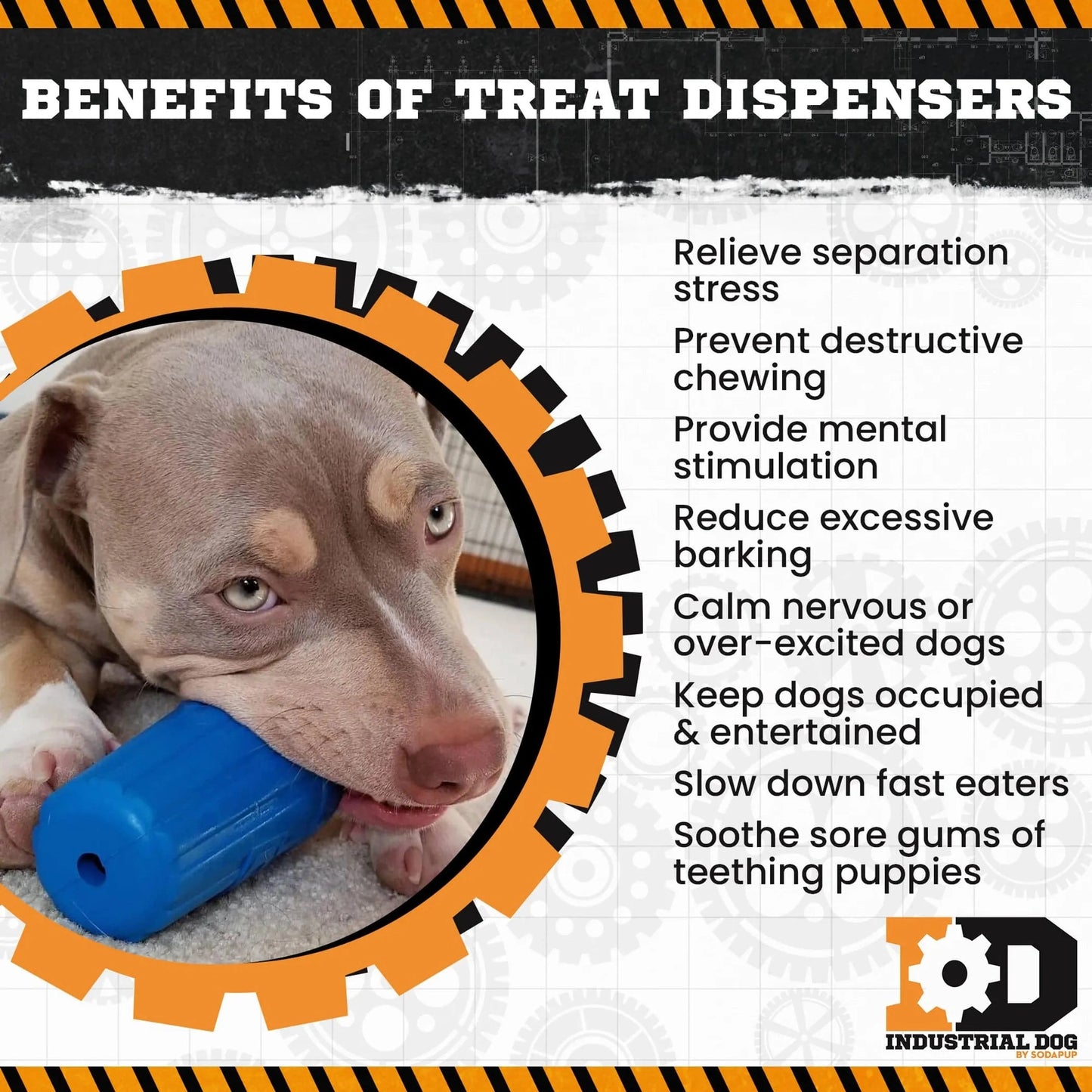 SodaPup ID Wire Nut Tough Rubber Dog Chew