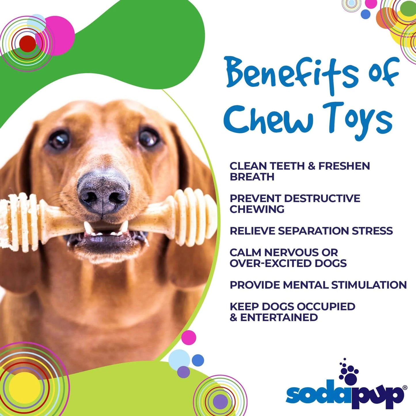 SodaPup Honey Bone Nylon Chew for Aggressive Chewers