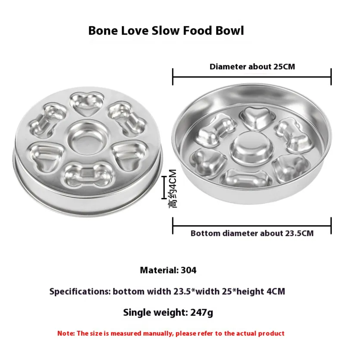 Stainless Steel Slow Feeding Pet Bowl