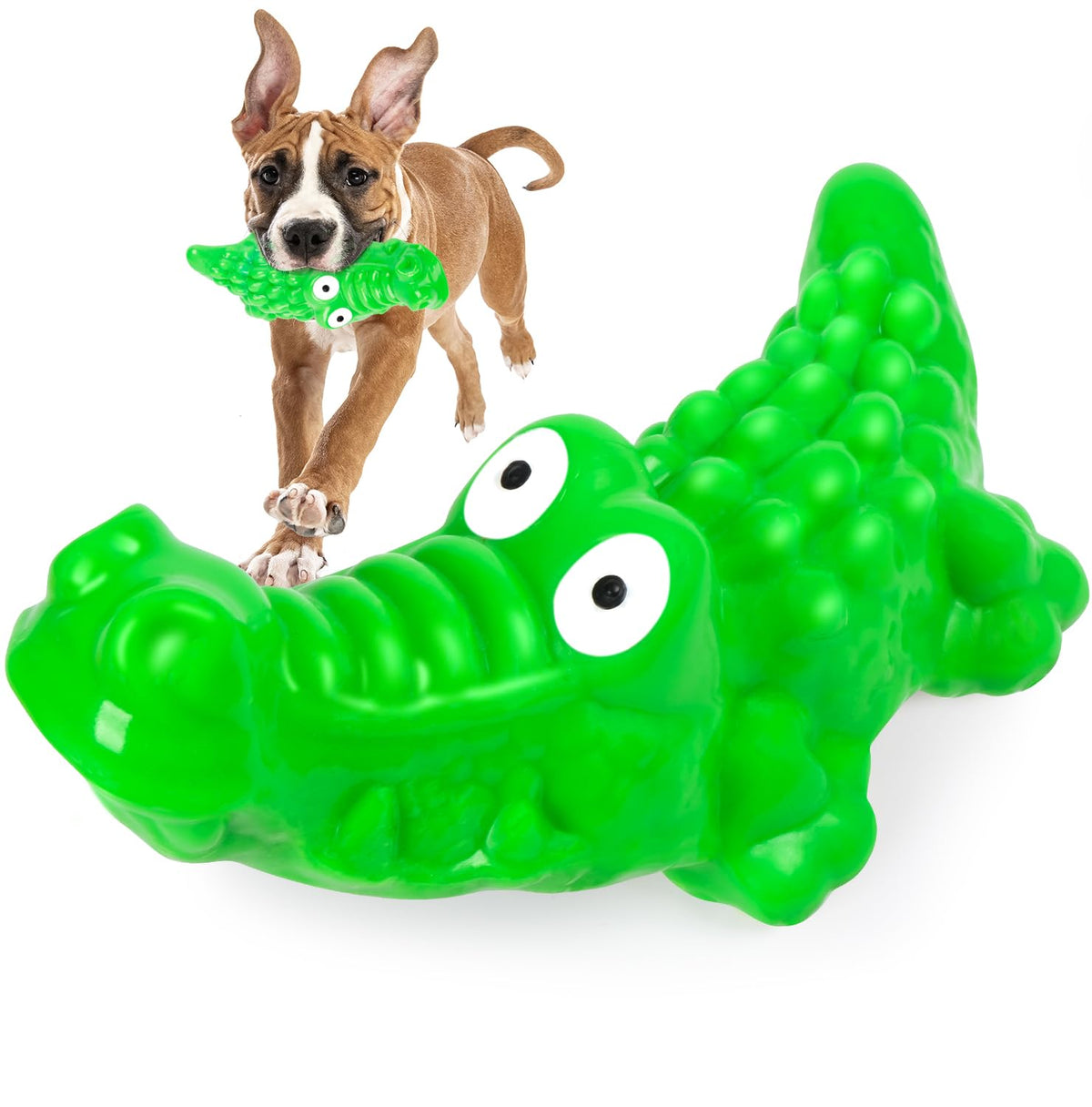 Zinbo Dog Toys for Aggressive Chewers - Tough and Durable Dog Toys - Dog Chew Toys for Aggressive Chewers - Indestructible Dog Bones for Medium/Large Dogs Dog Toys to Keep Them Busy (Green)