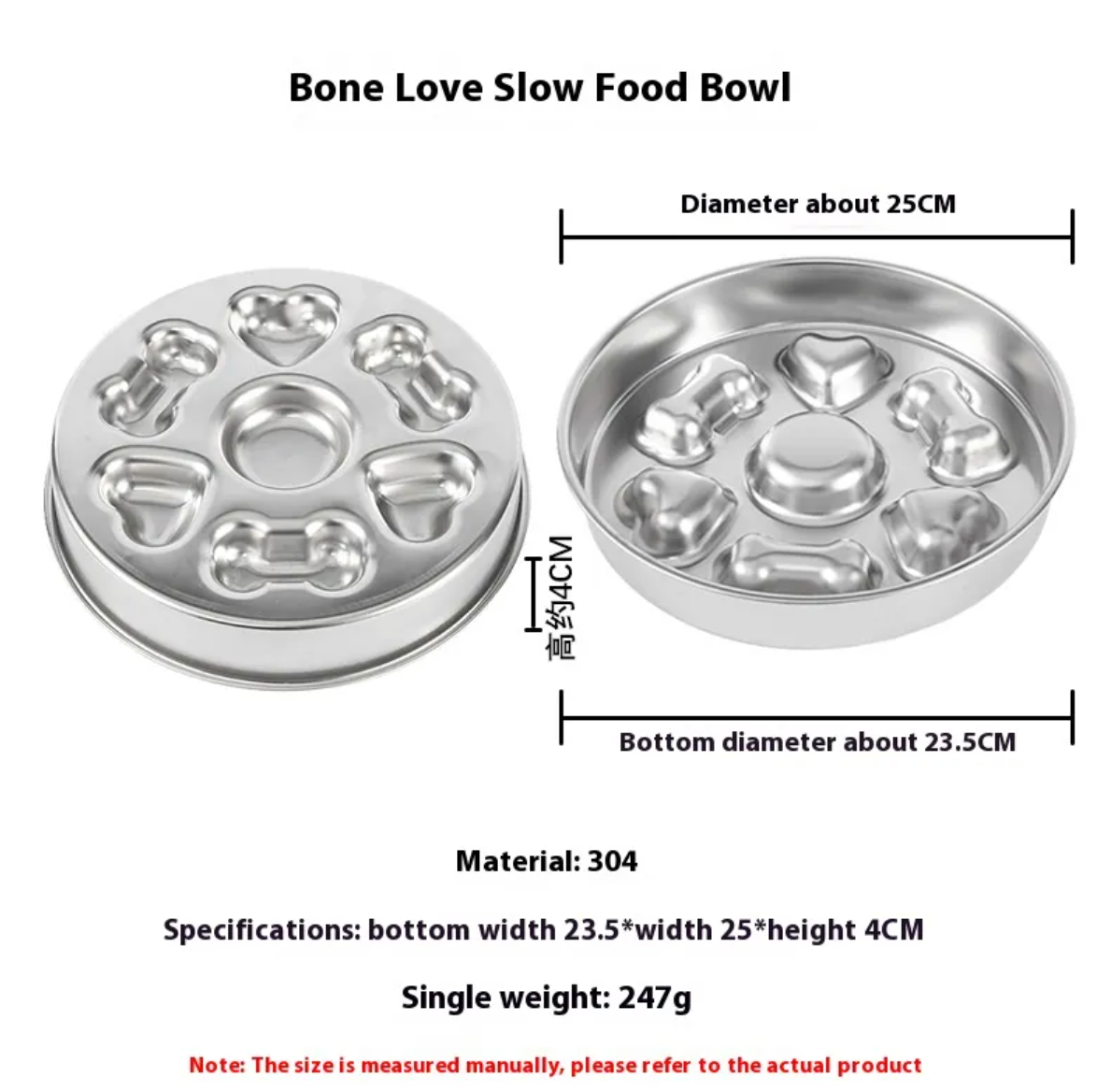 Stainless Steel Slow Feeding Pet Bowl