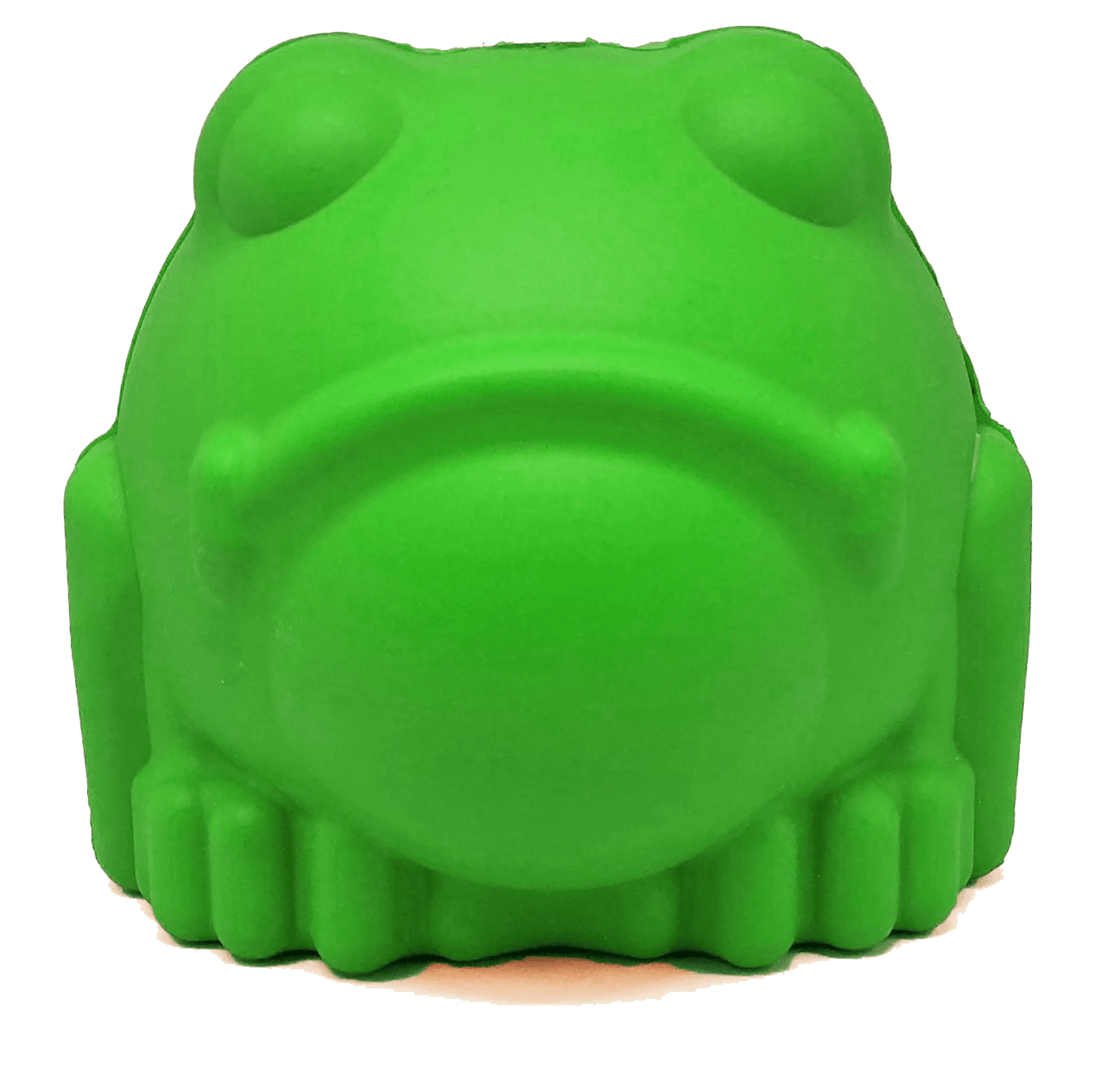 Green Bull Frog natural rubber chew toy for dogs
