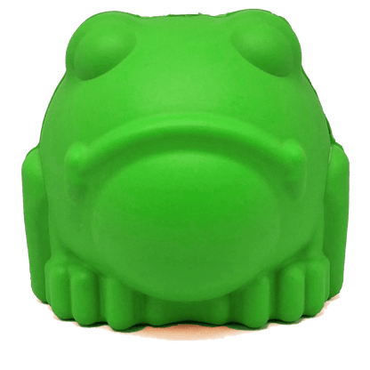 Green Bull Frog natural rubber chew toy for dogs