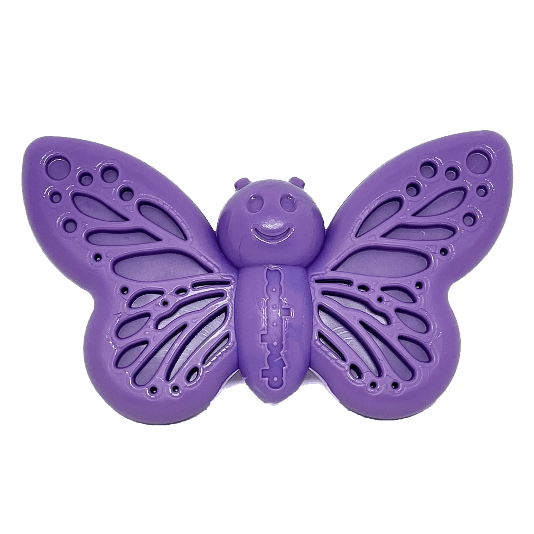 Purple Glossy SodaPup Butterfly Nylon Chew Toy for Dogs