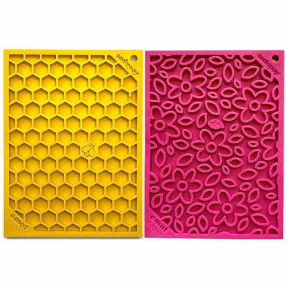 SodaPup Flower Power and Honeycomb lick mat bundle 2-pack