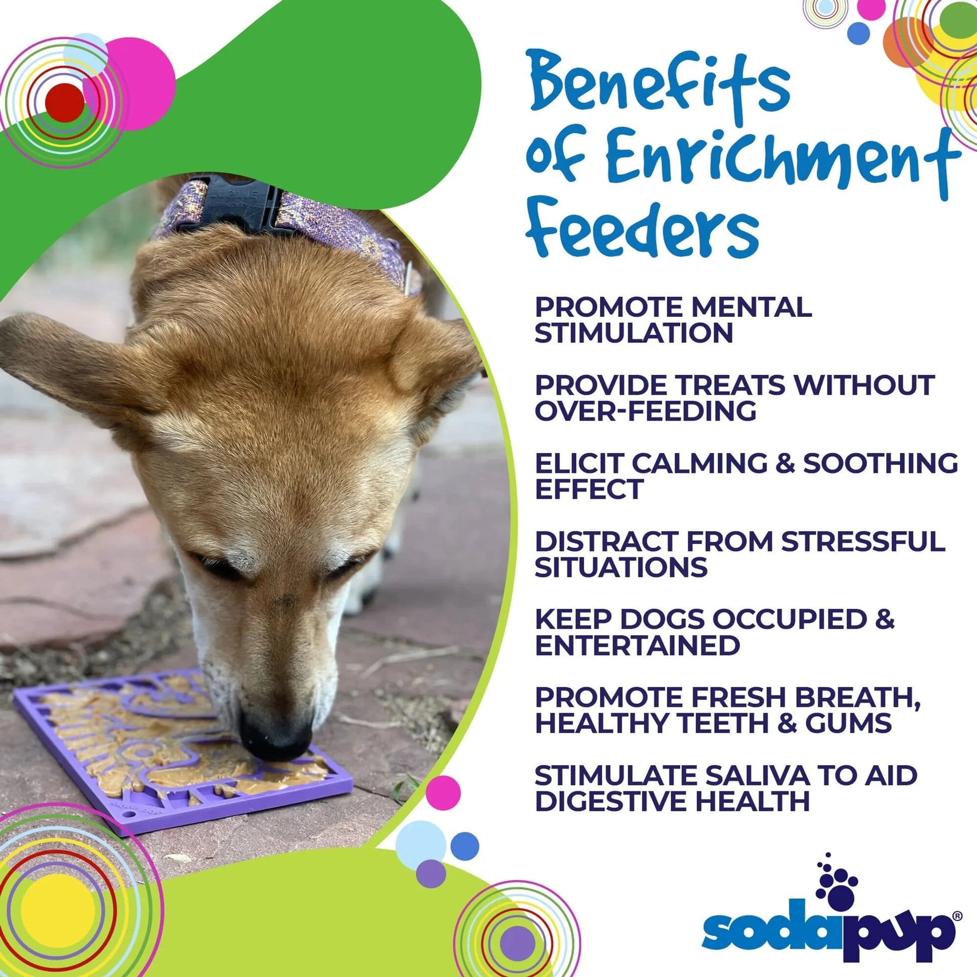 Purple groovy love lick mat promoting mental stimulation and calming effects
