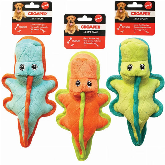 Chomper Jr. Gladiator Gator Pet Toy plush starfish with embroidered eyes and durable woven tails