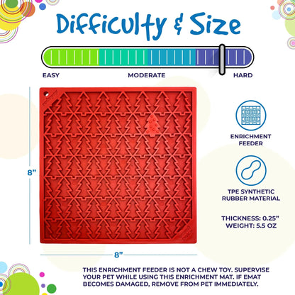 Peace Christmas Tree Enrichment Lick Mat