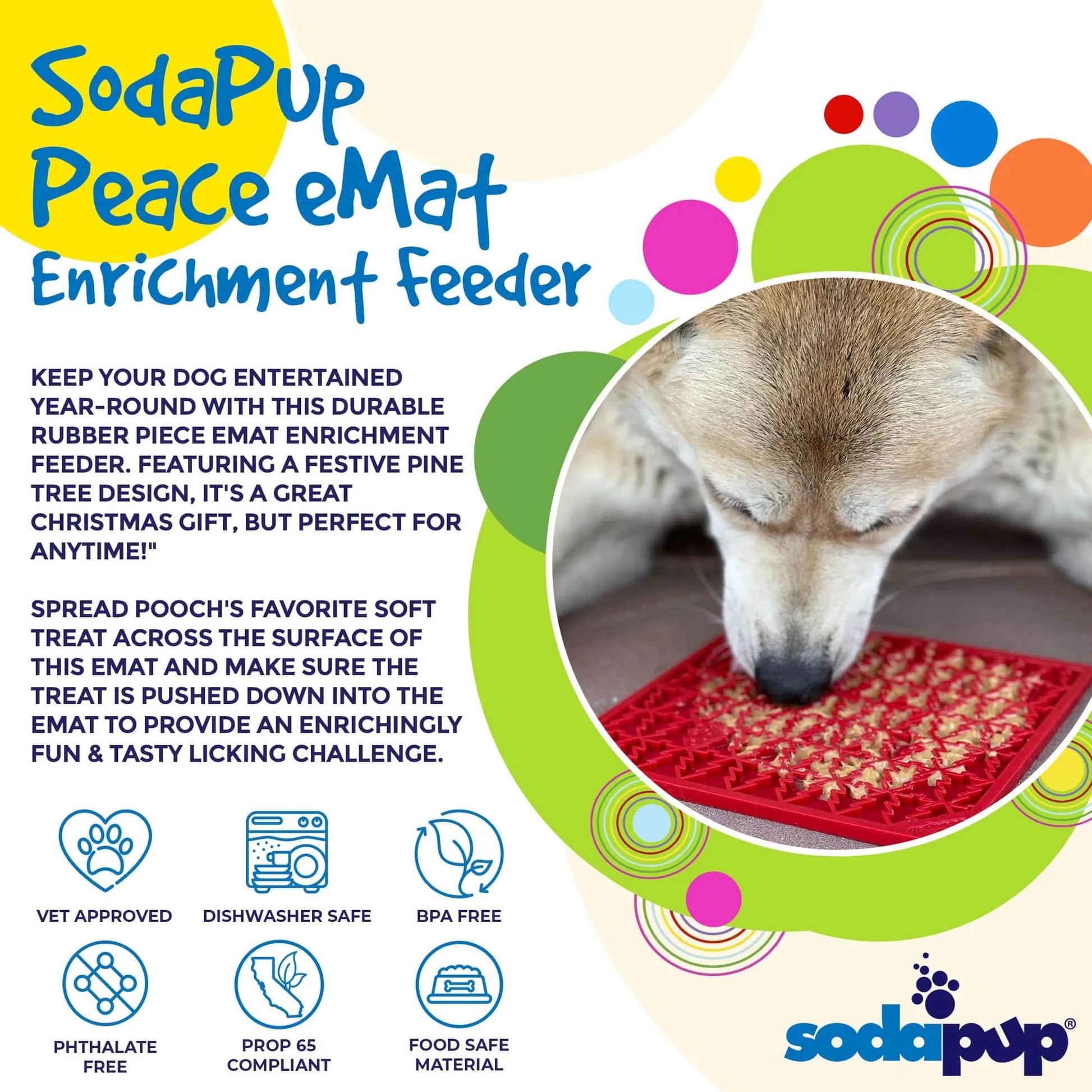 Peace Christmas Tree Enrichment Lick Mat