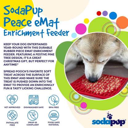 Peace Christmas Tree Enrichment Lick Mat