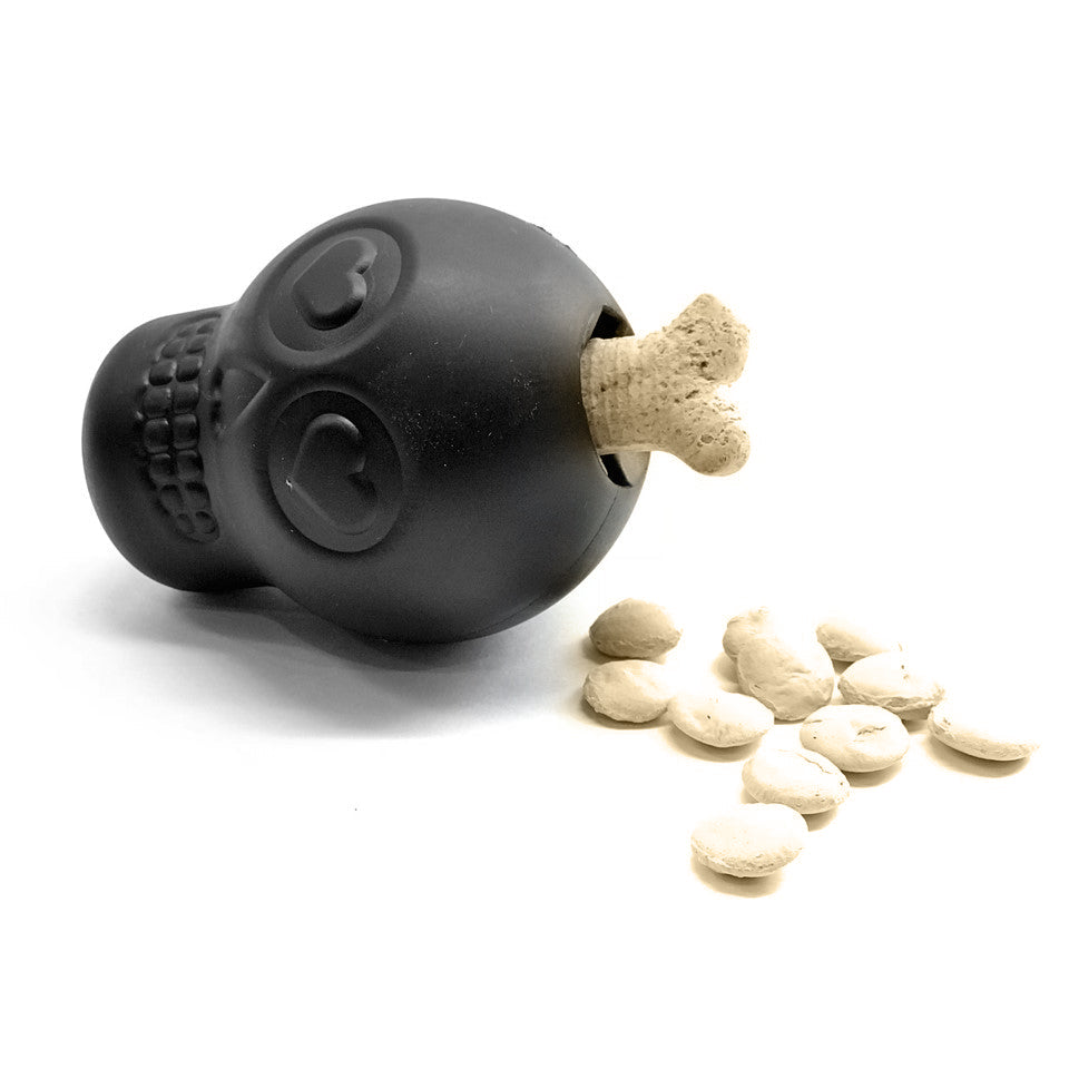 SodaPup Black Magnum Sugar Skull Rubber Chew