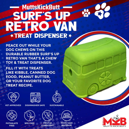 Surf's Up retro van treat dispenser with vet approved features