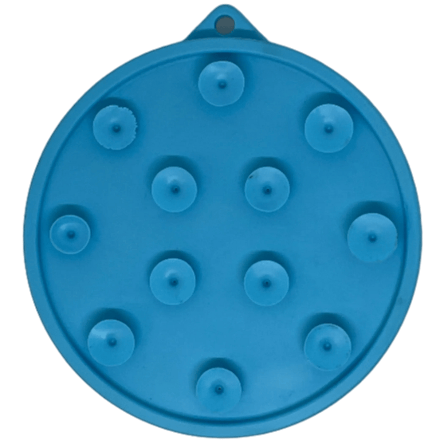 Blue silicone mini turtle lick mat with suction cups for dogs and cats
