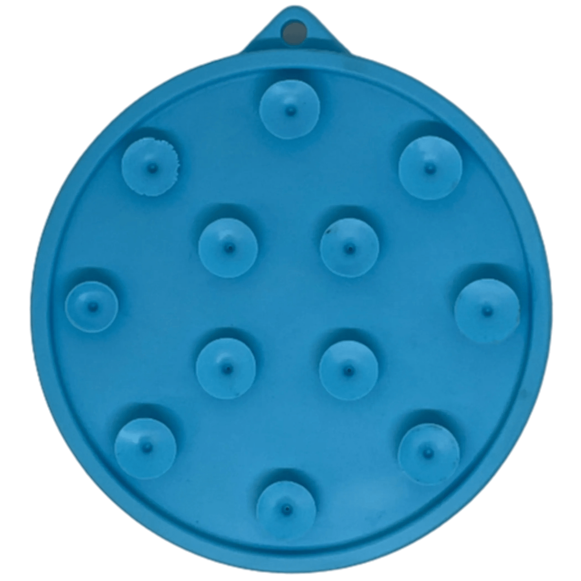 Blue silicone mini turtle lick mat with suction cups for dogs and cats