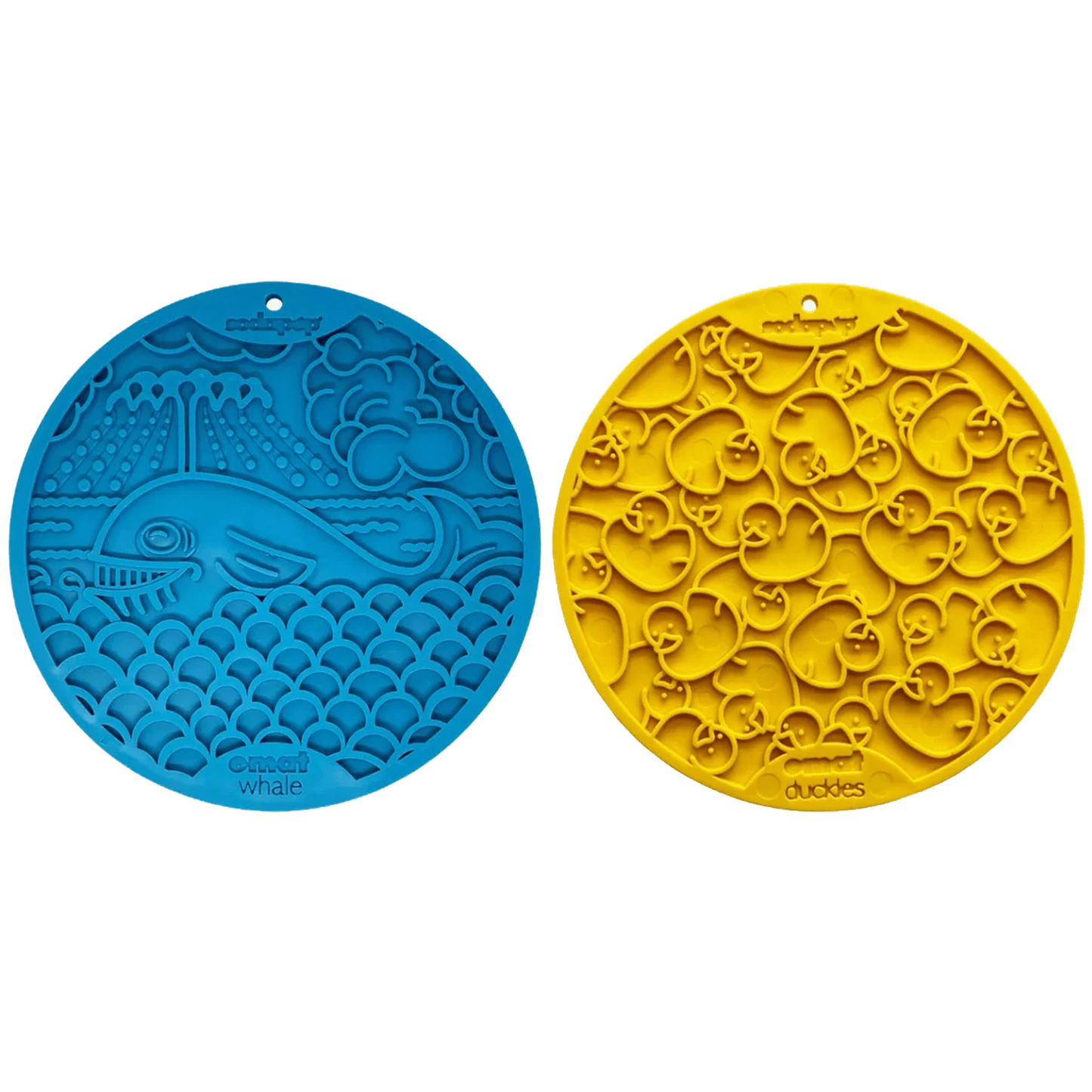 SodaPup yellow rubber duckies suction lick mat with embossed ducky texture