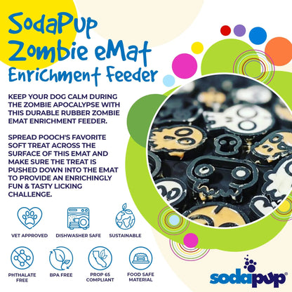 Zombie Enrichment Lick Mat | Halloween Skull Design
