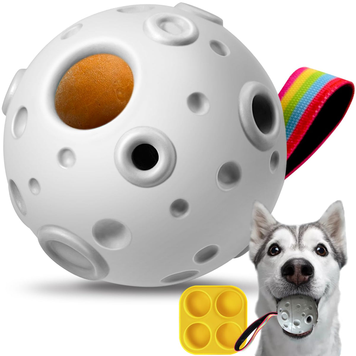 Dog ToysDog Puzzle Toys to Keep Them BusyDog Ball Toys for 20-80LbsTreat Dispensing Dog ToysDog Treat DispenserFreezable Fillable Dog Food ToysLarge Interactive Rubber Dog Chew Toys