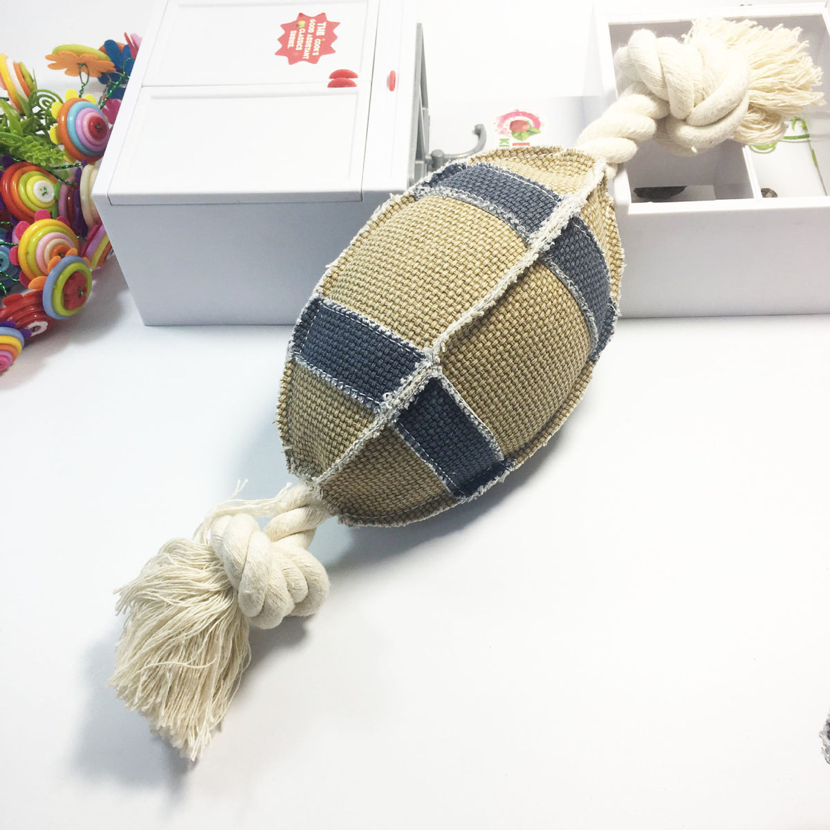 Linen Cotton Rope Dog Toys for Bite-Resistant Training